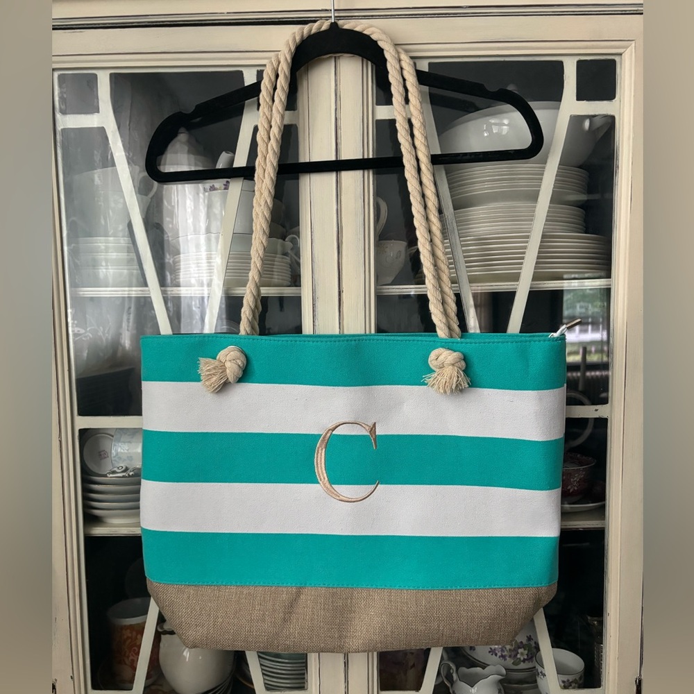 C Embroidered Tote Bag